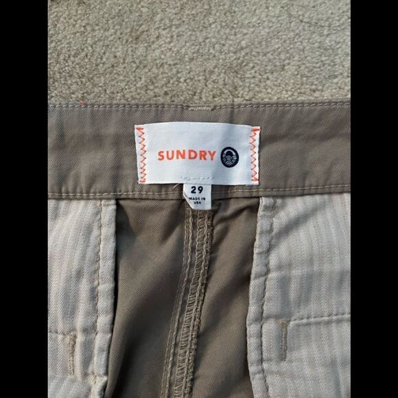 SUNDRY LE SOLEIL PANT Tan Size 29 - Picture 9 of 10